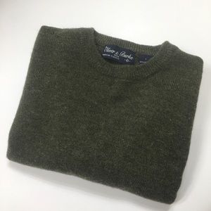 Oliver & Burke 100% lambswool sweater Olive Green